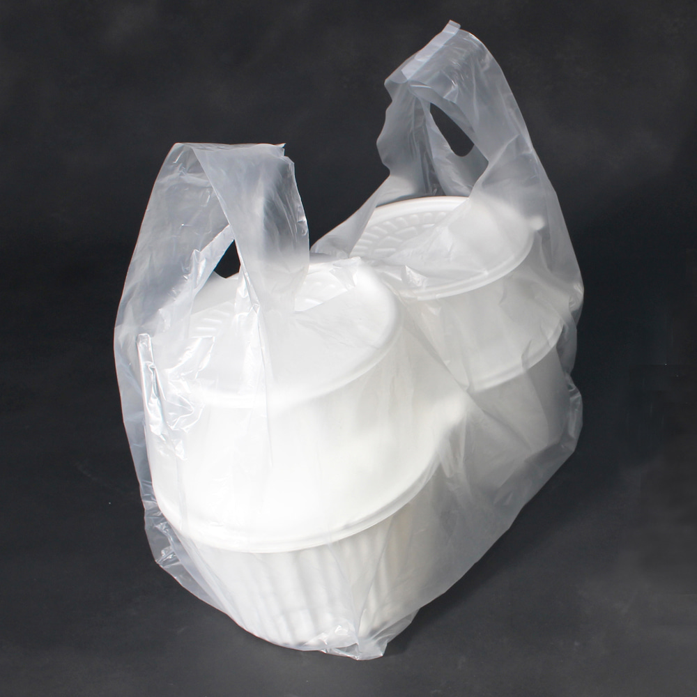배달봉투 특대 투명 100매 손잡이비닐봉투 비닐봉지